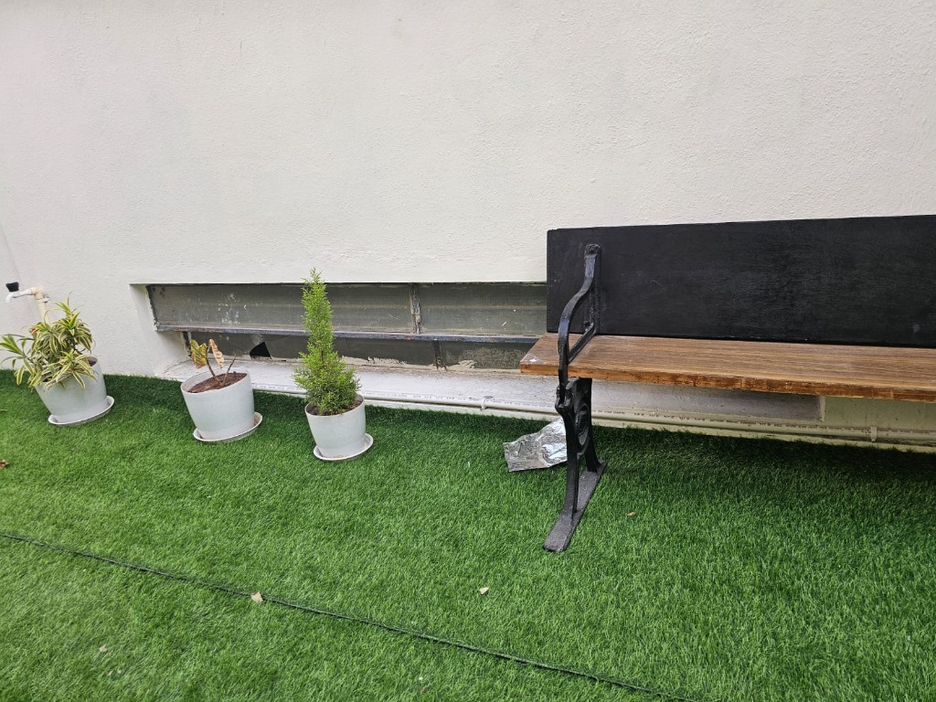 Lawn Seating and Potted Greens